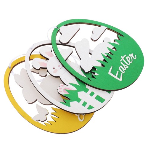 3pcs reusable wood easter - reusable,