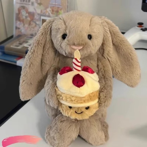 Bashful bunny beige birthday - bunny,