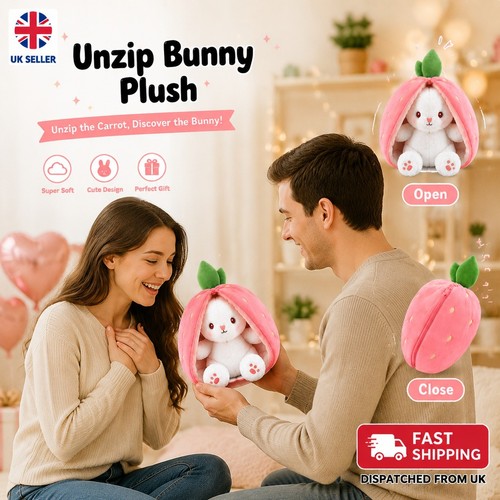 Unzip bunny plush strawberry - unzip,