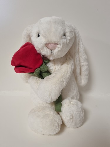 Jellycat cream bunny with rose - jellycat,