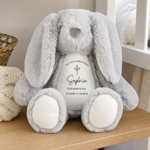 Personalised christening bunny - personalised,