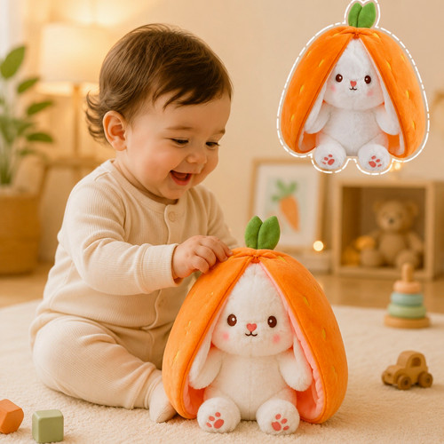 Carrot bunny plush stuffed - bunny,