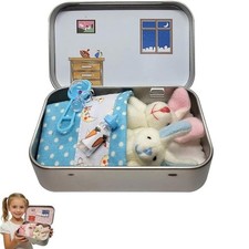 2 Bunnies in Tin Box Easter