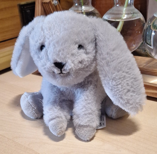 Grey white plush - grey, soft
