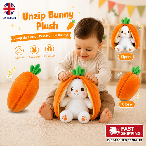 Carrot bunny plush stuffed - bunny,