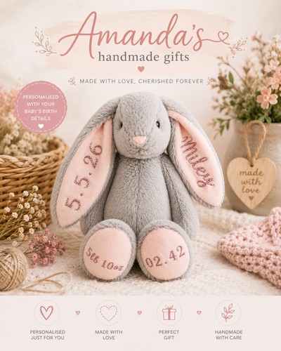 Personalised bunny rabbit - personalised,